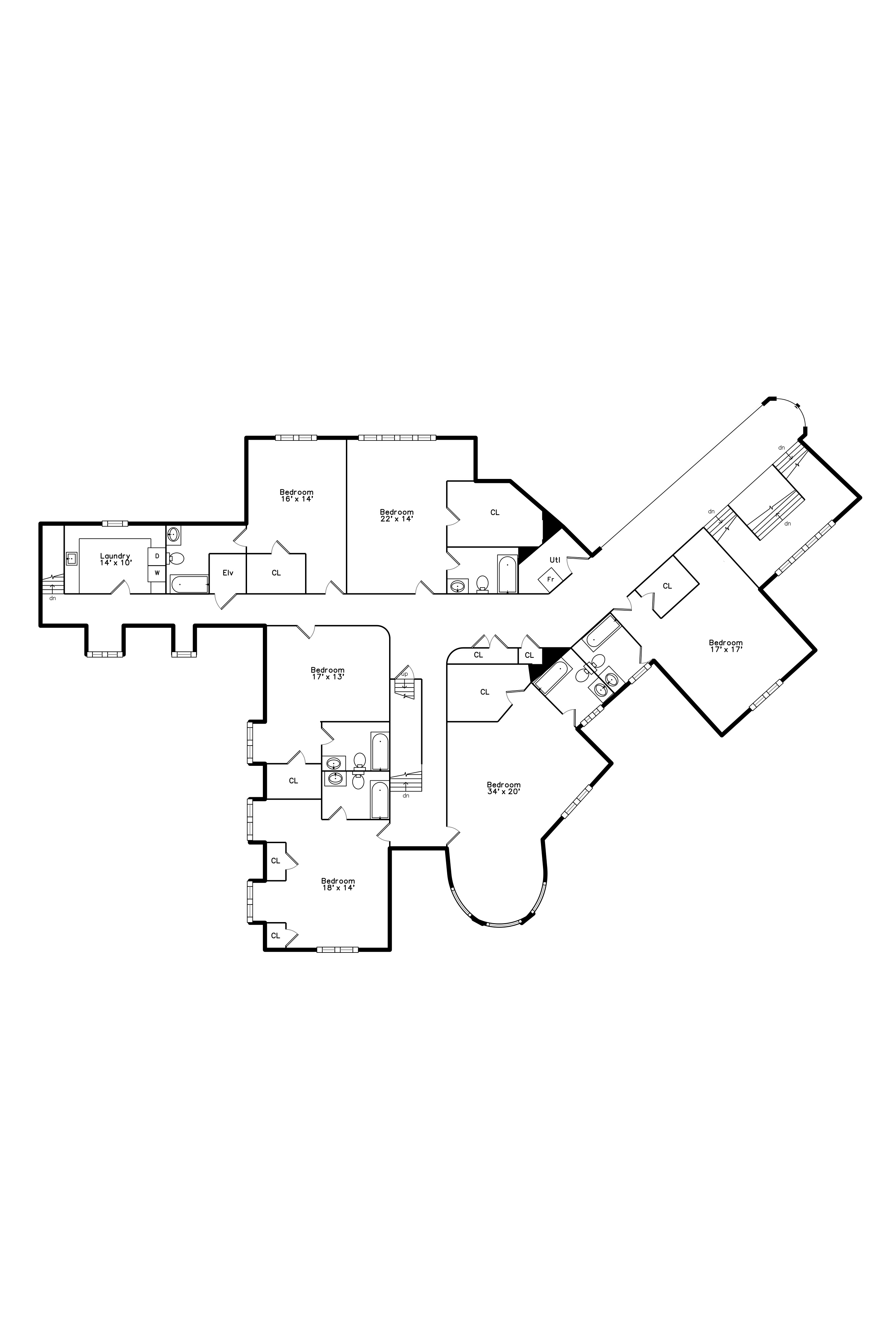 Floorplan showing layout for property
